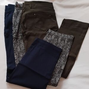 89th & Madison Women's Pants in Navy, Olive, and Black & White Pattern